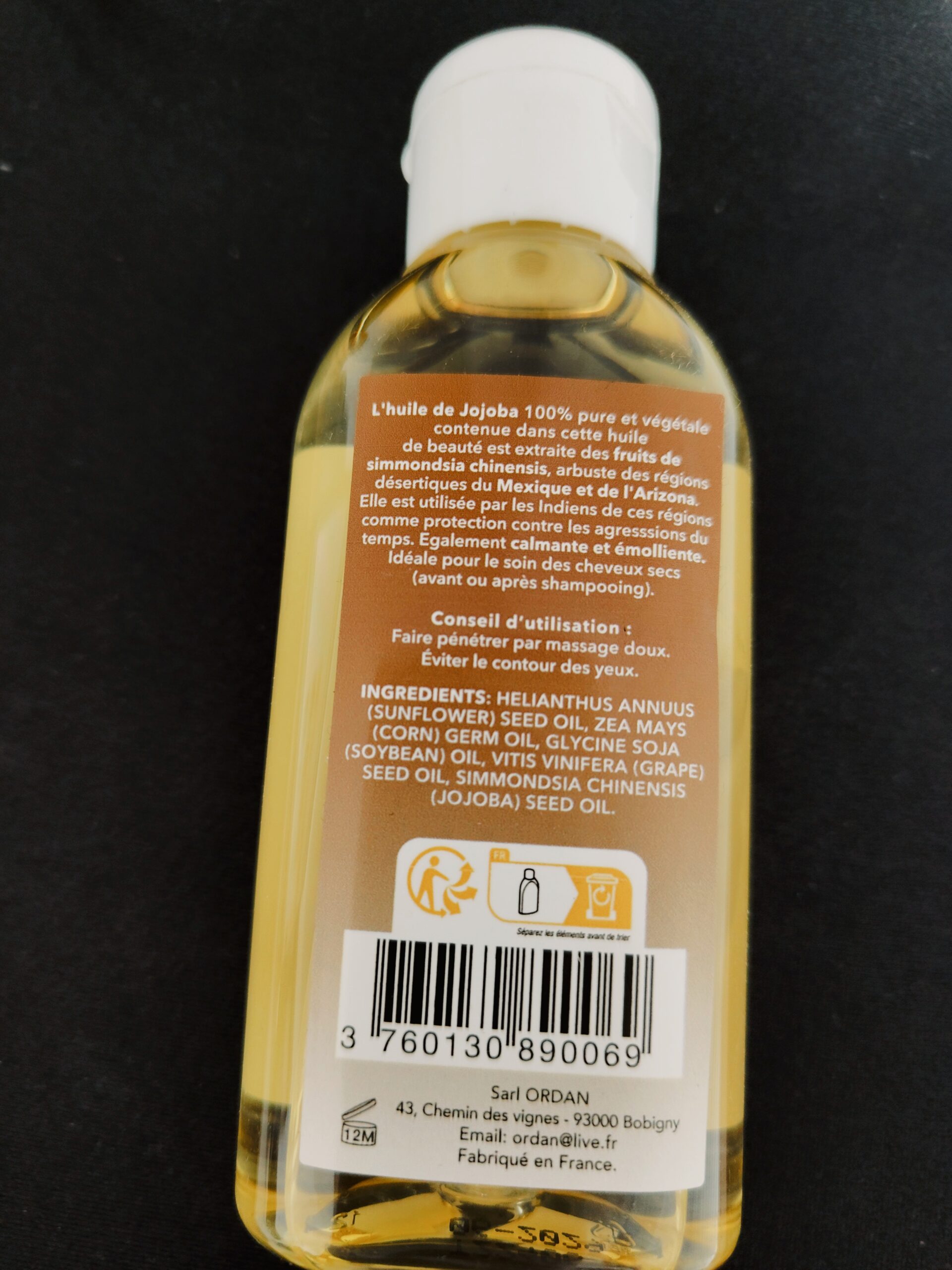 Huile de Jojoba 100ML-Pure, Hydratante & Naturelle – Image 2